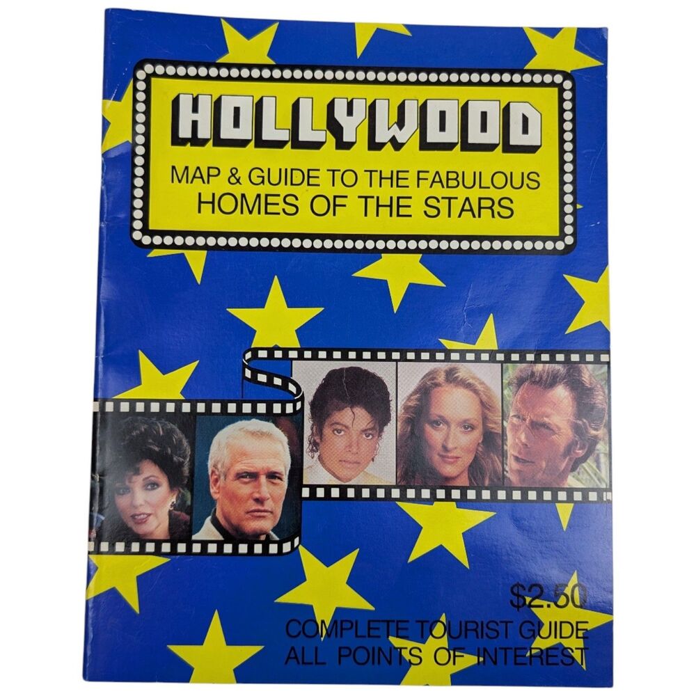 Hollywood Map &‎ Guide To The Fabulous Homes Of The Stars 1987 Edition